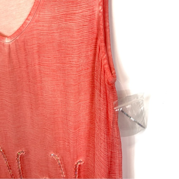 SOFT SURROUNDINGS NWOT Embellished SILK ROMANCE Sleeveless Top - Picture 7 of 8